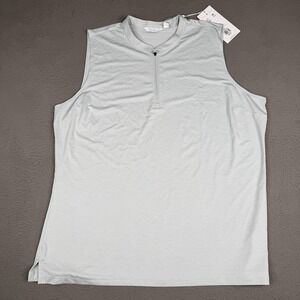 Lady Hagen Sport Sleeveless Polo Shirt Womens XL Gray Rare Coin Golf UPF 50+